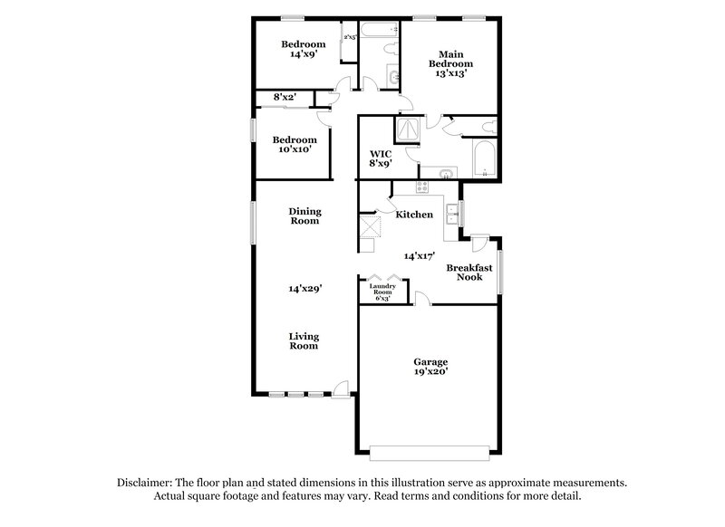 2,030/Mo, 5015 Fair Oak Dale Ln Humble, TX 77346 Floor Plan View