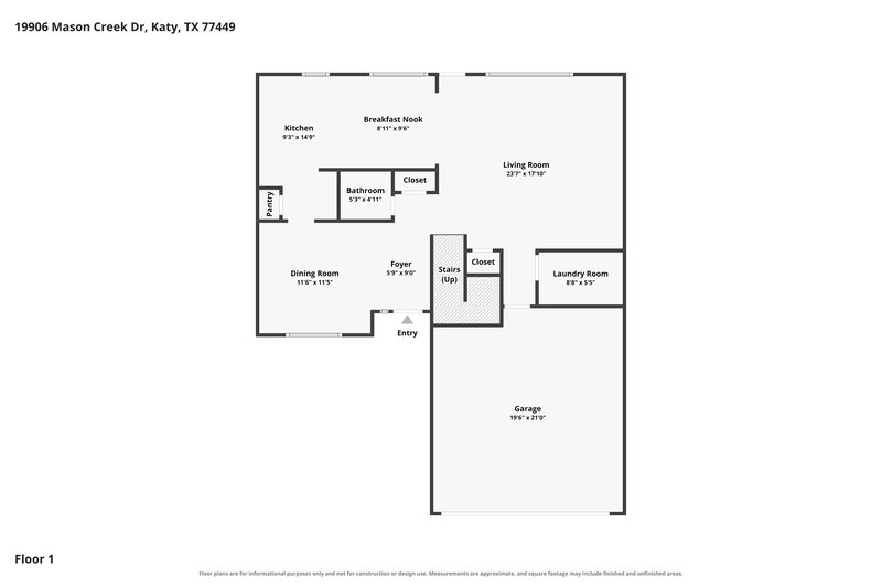 1,930/Mo, 19906 Mason Creek Dr Katy, TX 77449 Floor Plan View