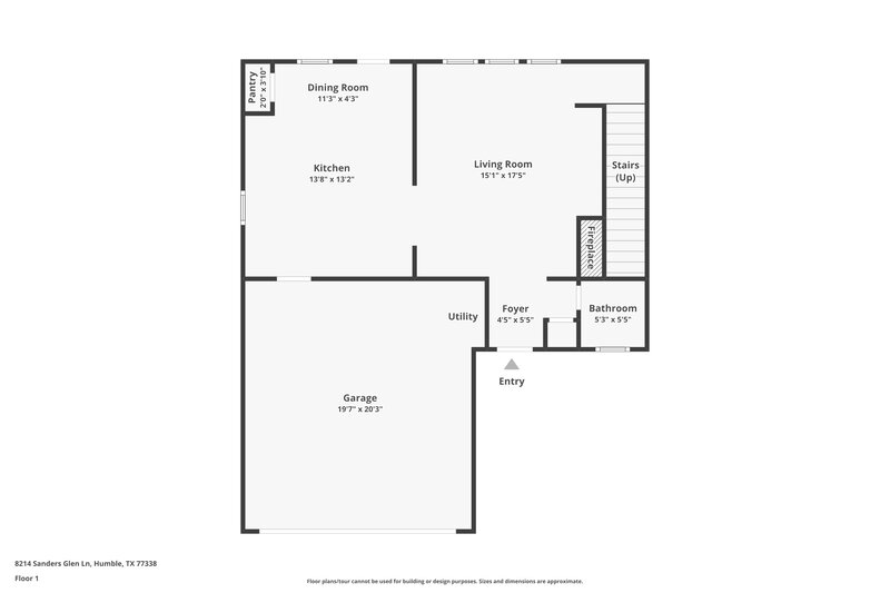 1,880/Mo, 8214 Sanders Glen Ln Humble, TX 77338 Floor Plan View