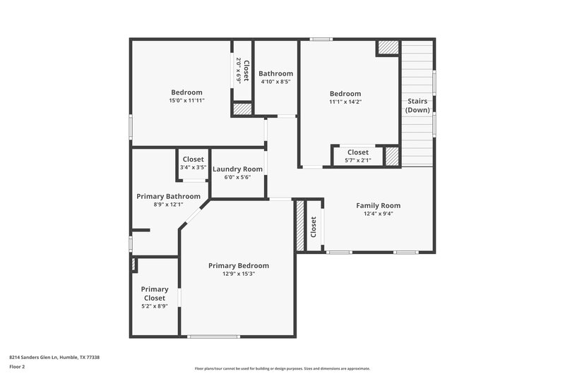 1,880/Mo, 8214 Sanders Glen Ln Humble, TX 77338 Floor Plan View 2