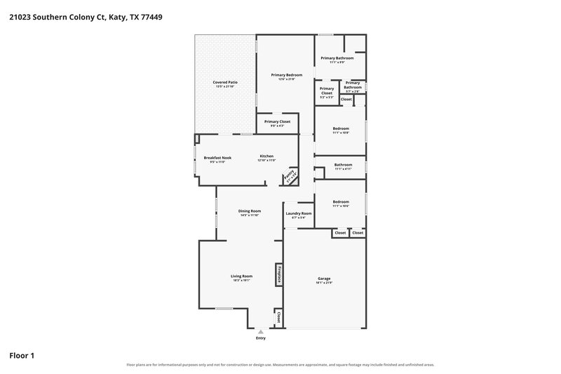 2,005/Mo, 21023 Southern Colony Ct Katy, TX 77449 Floor Plan View