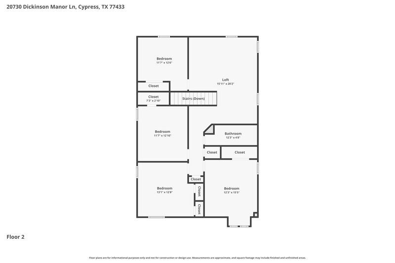 0/Mo, 20730 Dickinson Manor Ln Cypress, TX 77433 Floor Plan View 2