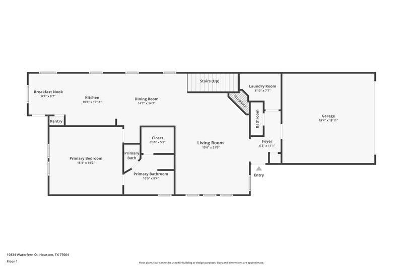 2,155/Mo, 10834 Waterfern Ct Houston, TX 77064 Floor Plan View