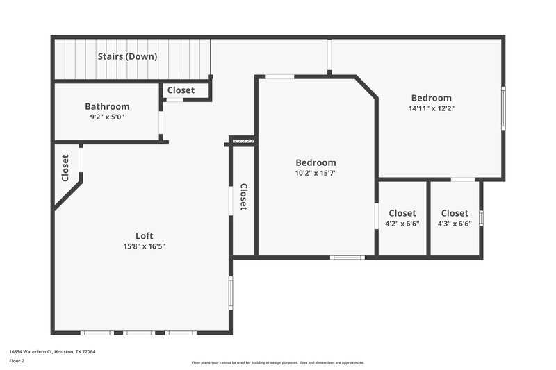 2,155/Mo, 10834 Waterfern Ct Houston, TX 77064 Floor Plan View 2