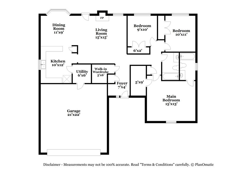 1,780/Mo, 4111 Donalbain Dr Spring, TX 77373 Floor Plan View