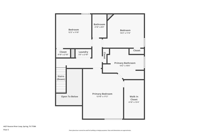 1,960/Mo, 4427 Nueces River Loop Spring, TX 77386 Floor Plan View 2