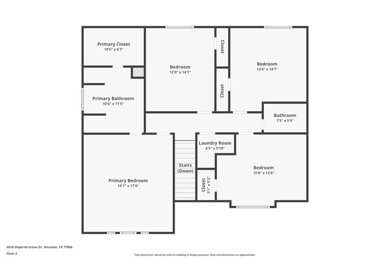1,850/Mo, 5618 Imperial Grove Dr Houston, TX 77066 Floor Plan View 2