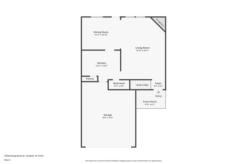1,675/Mo, 19530 Sandy Bank Dr Tomball, TX 77375 Floor Plan View
