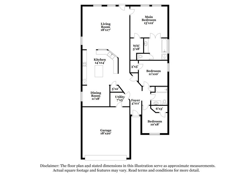 1,970/Mo, 20526 Lantern Springs Ln Cypress, TX 77433 Floor Plan View