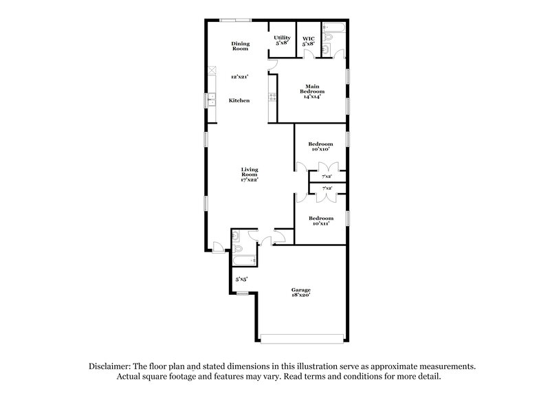 1,620/Mo, 12806 Blue Timbers Ct Houston, TX 77044 Floor Plan View