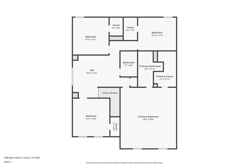 2,340/Mo, 1006 Blair Field Ln Fresno, TX 77545 Floor Plan View