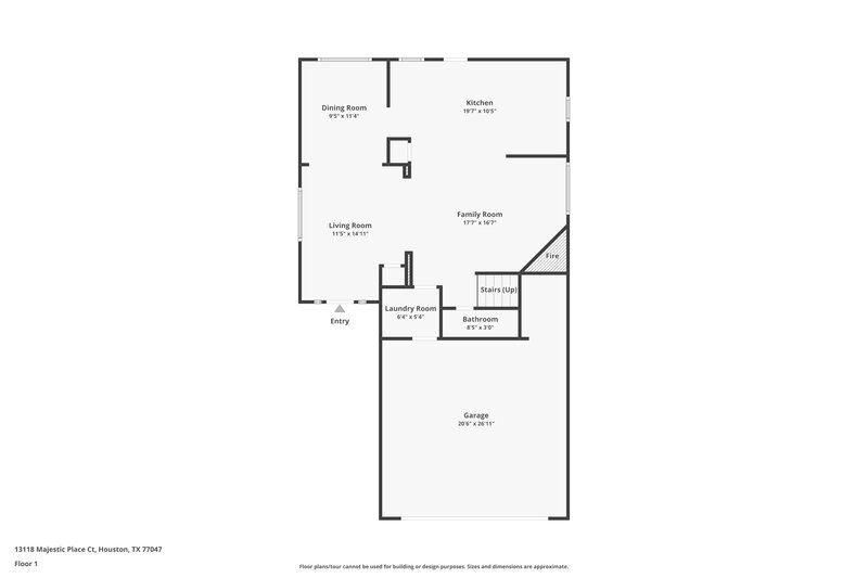 2,115/Mo, 13118 Majestic Place Ct Houston, TX 77047 Floor Plan View
