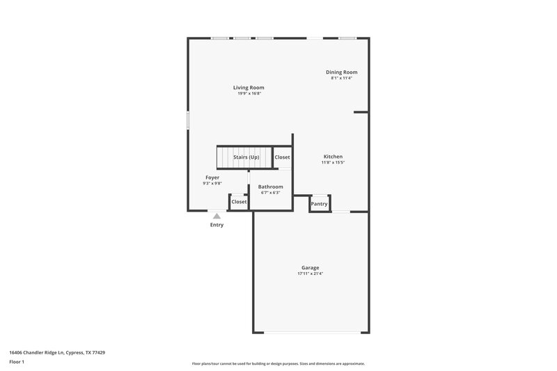 2,250/Mo, 16406 Chandler Ridge Ln Cypress, TX 77429 Floor Plan View
