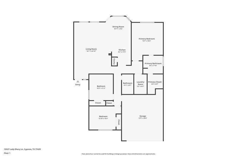 1,805/Mo, 15527 Lady Shery Ln Cypress, TX 77429 Floor Plan View