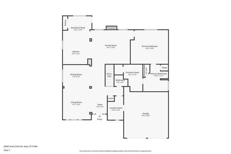 2,240/Mo, 20407 Avery Point Dr Katy, TX 77449 Floor Plan View