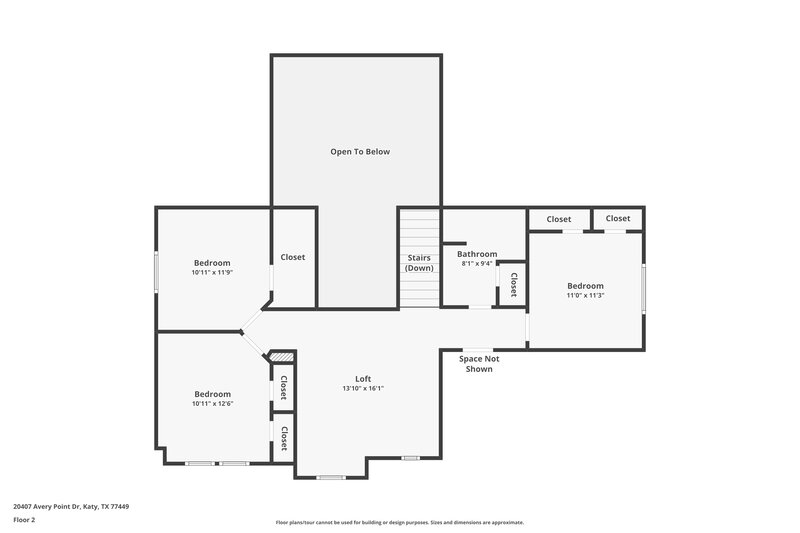 2,240/Mo, 20407 Avery Point Dr Katy, TX 77449 Floor Plan View 2