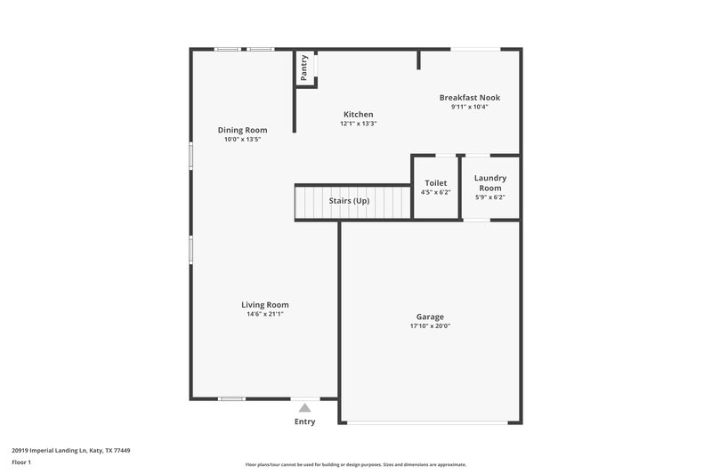 1,805/Mo, 20919 Imperial Landing Ln Katy, TX 77449 Floor Plan View