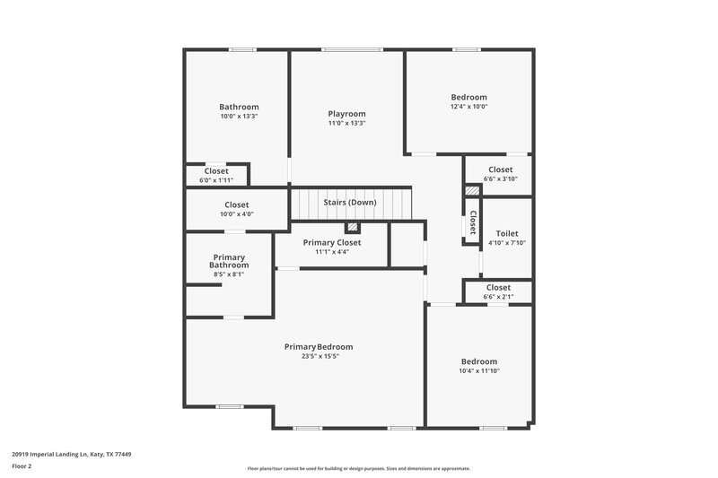 1,805/Mo, 20919 Imperial Landing Ln Katy, TX 77449 Floor Plan View 2