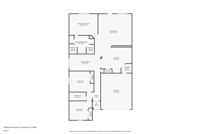 2,500/Mo, 12226 Scarlet River Dr Houston, TX 77044 Floor Plan View