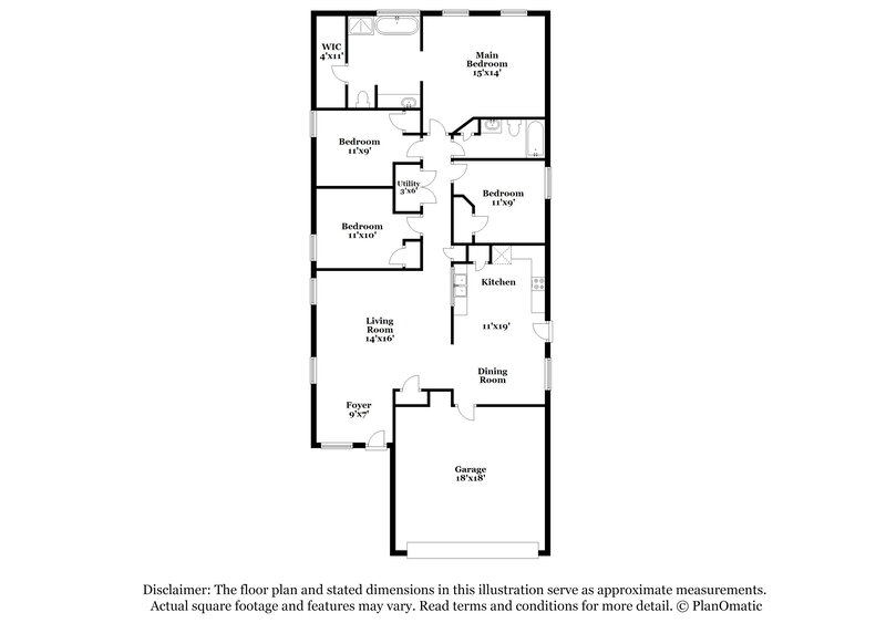 1,835/Mo, 13439 Lauren Forest Ln Houston, TX 77044 Floor Plan View