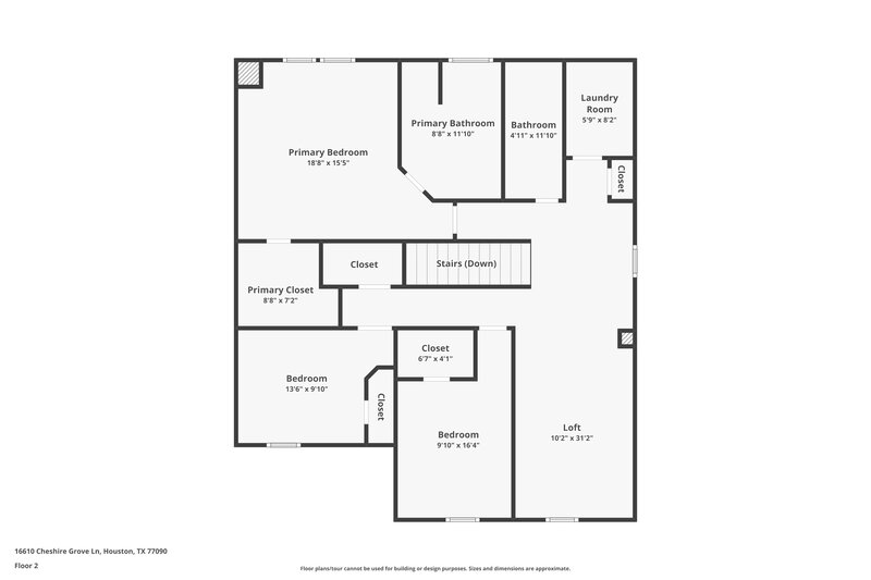 2,125/Mo, 16610 Cheshire Grove Ln Houston, TX 77090 Floor Plan View 2