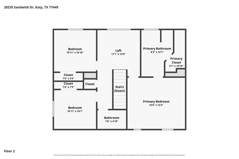 2,185/Mo, 20235 Sandwith Dr Katy, TX 77449 Floor Plan View 2