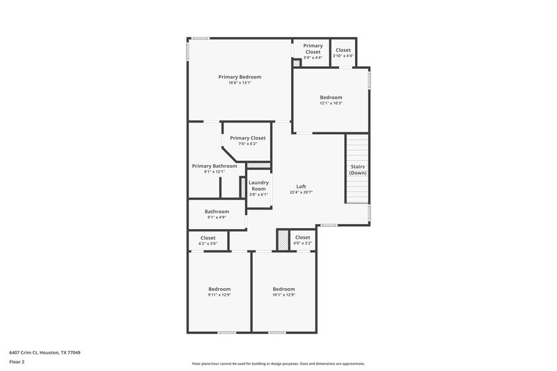 2,010/Mo, 6407 Crim Ct Houston, TX 77049 Floor Plan View 2