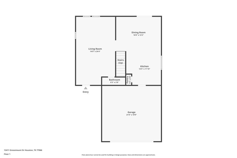 1,875/Mo, 12411 Grossmount Dr Houston, TX 77066 Floor Plan View