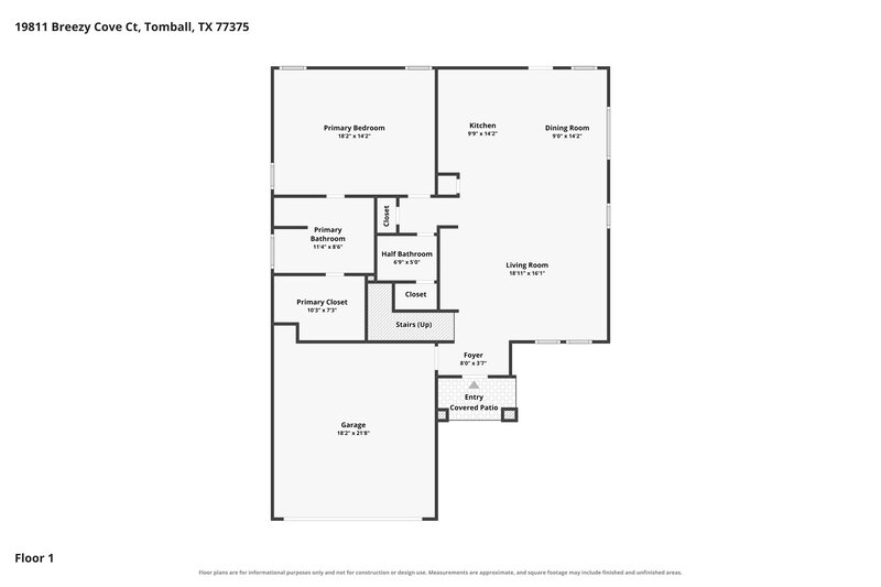 1,895/Mo, 19811 Breezy Cove Ct Tomball, TX 77375 Floor Plan View