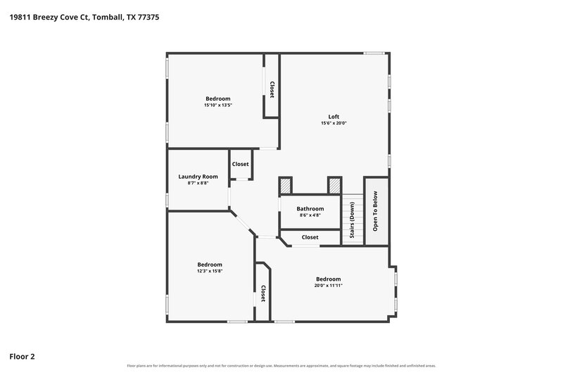 1,895/Mo, 19811 Breezy Cove Ct Tomball, TX 77375 Floor Plan View 2