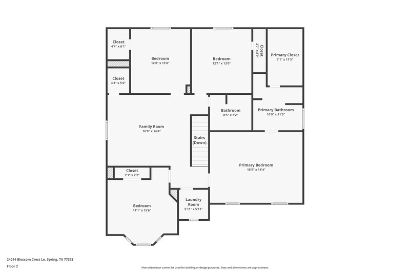 1,875/Mo, 24014 Blossom Crest Ln Spring, TX 77373 Floor Plan View 2
