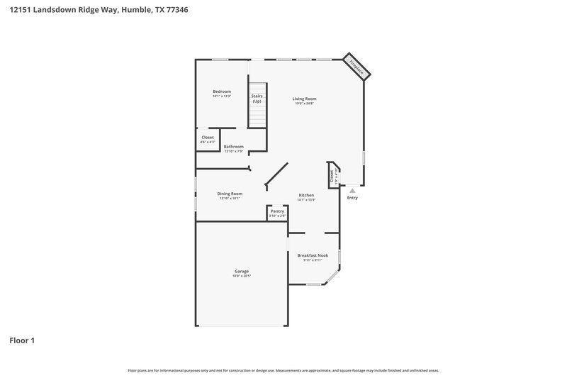 2,110/Mo, 12151 Landsdown Ridge Way Humble, TX 77346 Floor Plan View