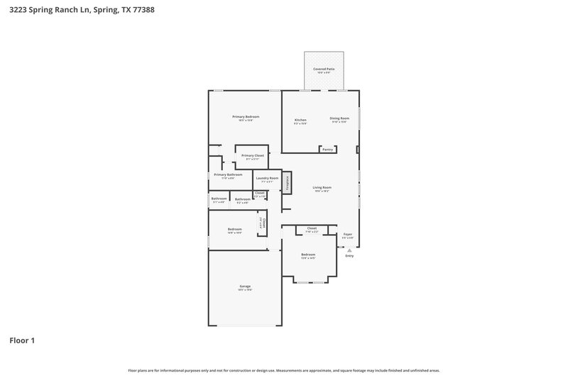 2,085/Mo, 3223 Spring Ranch Ln Spring, TX 77388 Floor Plan View