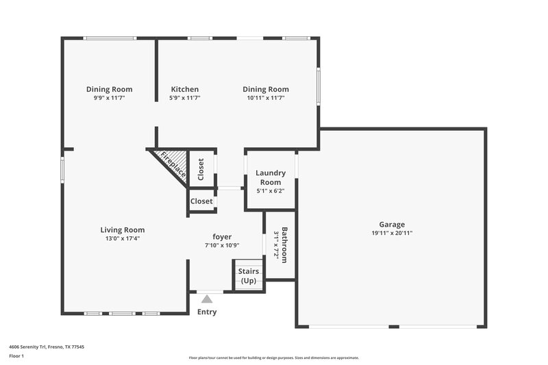 1,990/Mo, 4606 Serenity Trl Fresno, TX 77545 Floor Plan View