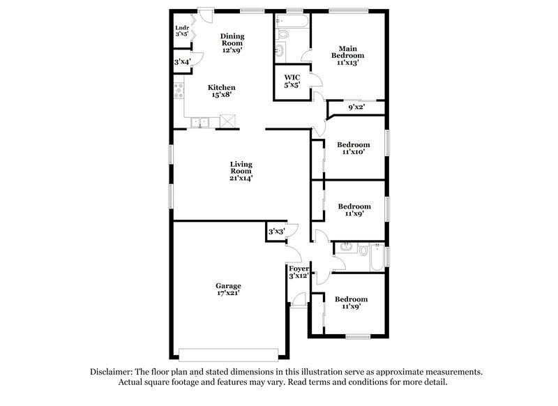 1,935/Mo, 4018 Falvel Shadow Creek Dr Spring, TX 77388 Floor Plan View