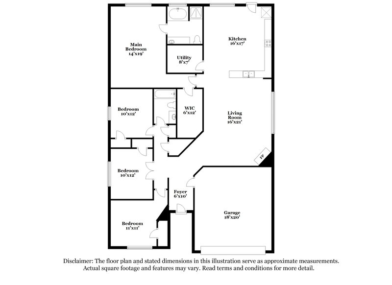 2,080/Mo, 10227 Canyon Rose Ln Houston, TX 77070 Floorplan View