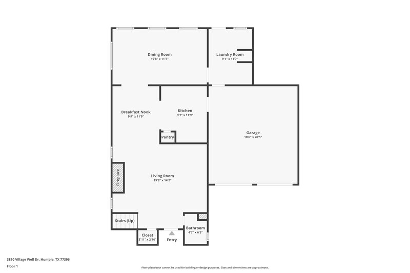 1,915/Mo, 3810 Village Well Dr Humble, TX 77396 Floor Plan View