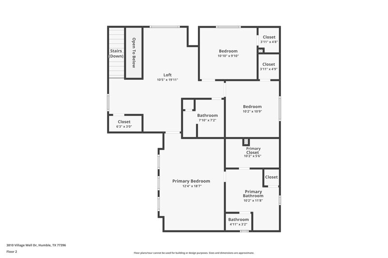 1,915/Mo, 3810 Village Well Dr Humble, TX 77396 Floor Plan View 2