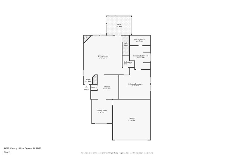 2,240/Mo, 14807 Waverly Hill Ln Cypress, TX 77429 Floor Plan View
