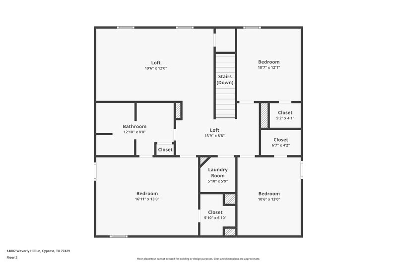 2,240/Mo, 14807 Waverly Hill Ln Cypress, TX 77429 Floor Plan View 2
