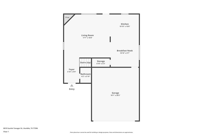 1,980/Mo, 8019 Scarlet Tanager Dr Humble, TX 77396 Floor Plan View