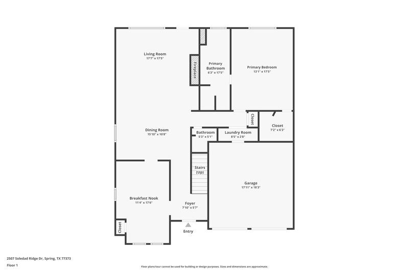 2,230/Mo, 2507 Soledad Ridge Dr Spring, TX 77373 Floor Plan View