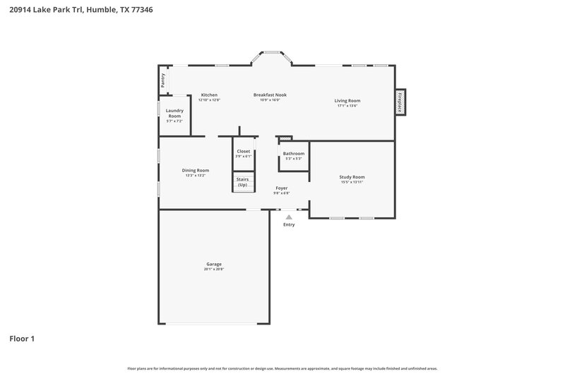 2,400/Mo, 20914 Lake Park Trl Humble, TX 77346 Floor Plan View