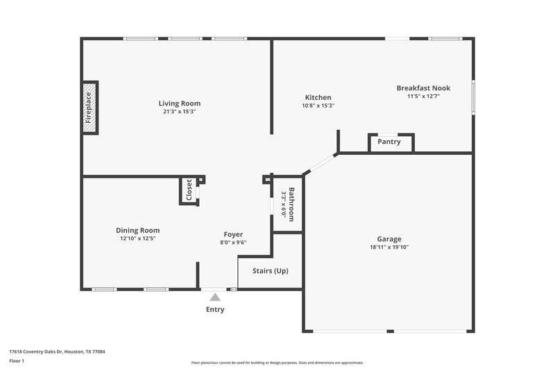 1,995/Mo, 17618 Coventry Oaks Dr Houston, TX 77084 Floor Plan View