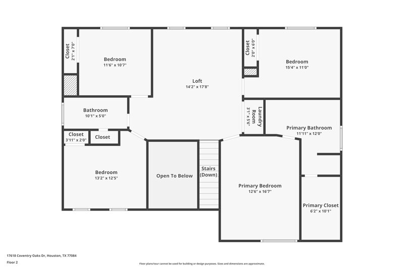 1,995/Mo, 17618 Coventry Oaks Dr Houston, TX 77084 Floor Plan View 2