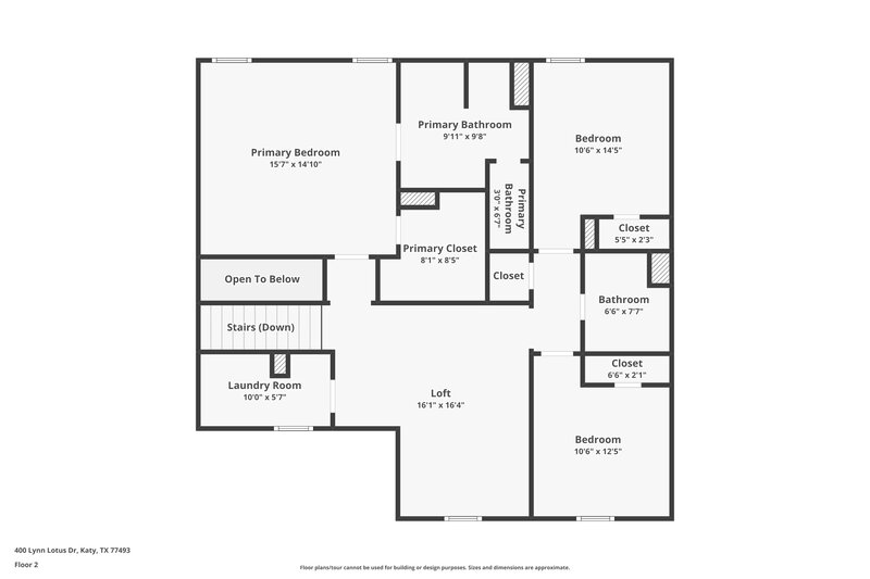 1,985/Mo, 400 Lynn Lotus Dr Katy, TX 77493 Floor Plan View 2