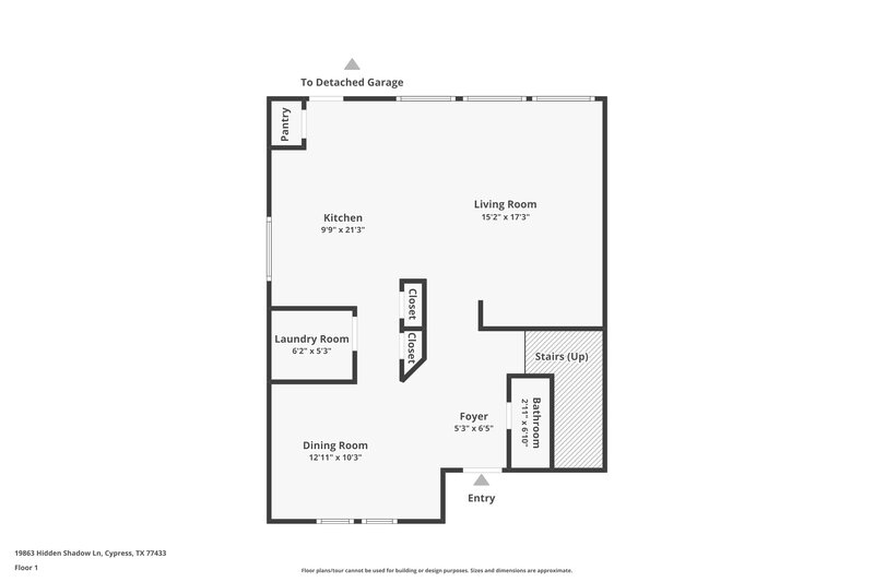 1,690/Mo, 19863 Hidden Shadow Ln Cypress, TX 77433 Floor Plan View