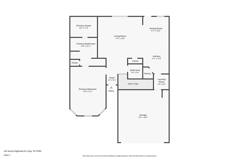 2,275/Mo, 441 Sunny Highlands Dr Katy, TX 77493 Floor Plan View