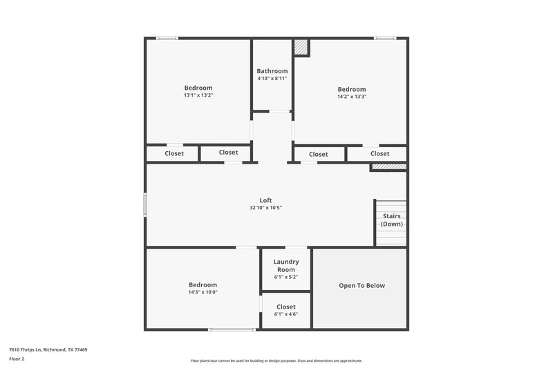 2,215/Mo, 7610 Thrips Ln Richmond, TX 77469 Floorplan View 2