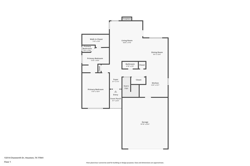 2,060/Mo, 13314 Chasworth Dr Houston, TX 77041 Floor Plan View